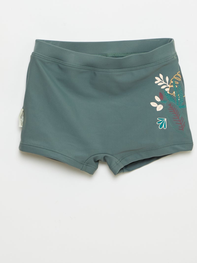Maillot de bain 'Petit Béguin' 2 pièces anti-UV Kaki - Kiabi