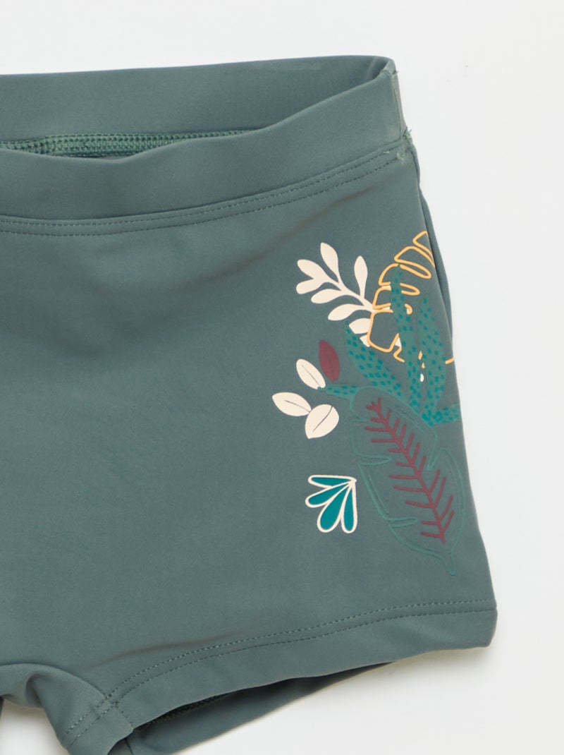 Maillot de bain 'Petit Béguin' 2 pièces anti-UV Kaki - Kiabi