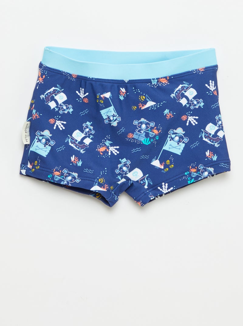 Maillot de bain 'Petit Béguin' 2 pièces T-shirt + boxer Bleu - Kiabi