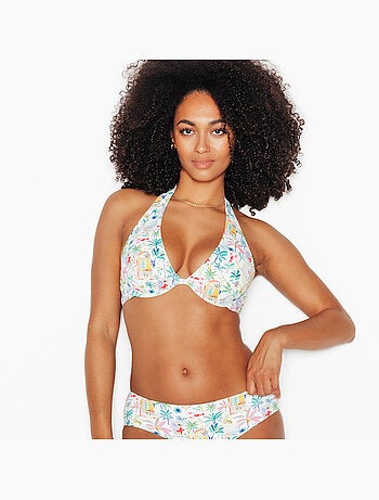 Maillot de bain plunge foulard Papaye - RougeGorge Lingerie