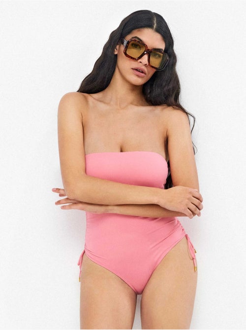 Maillot de bain sans armature décolleté bandeau - Kiabi