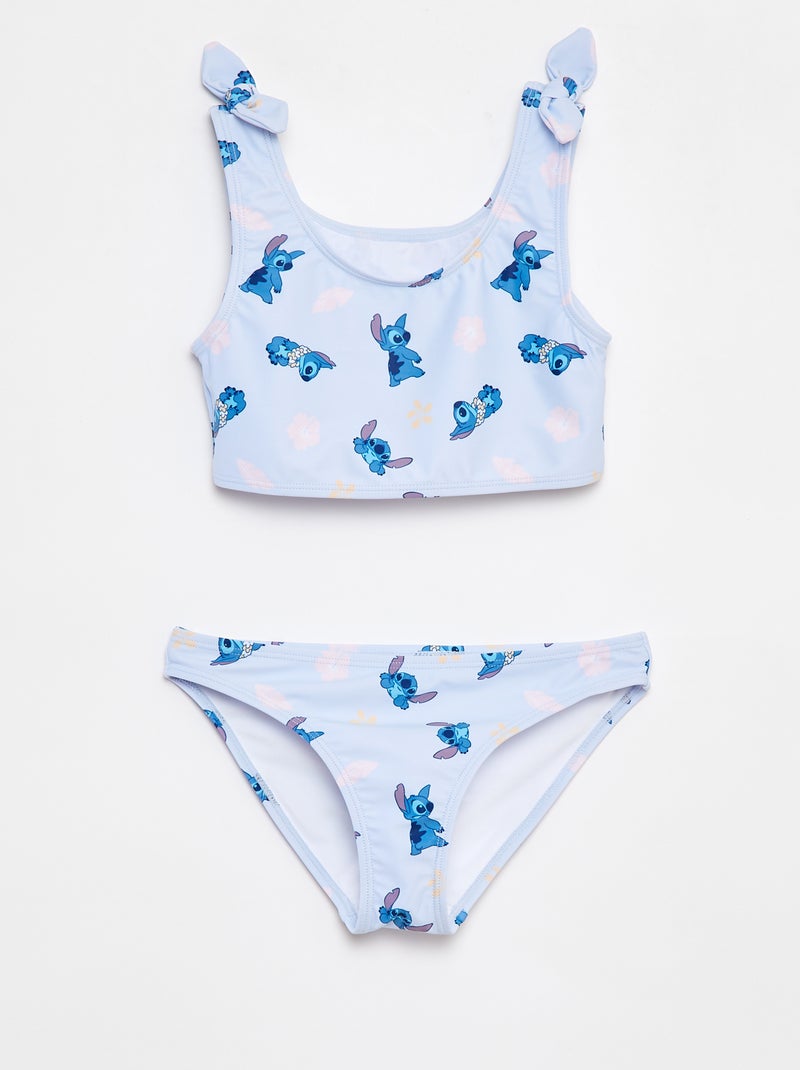 Maillot de bain 'Stitch' 'Disney'  avec nœuds décoratifs - 2 pièces BLEU - Kiabi