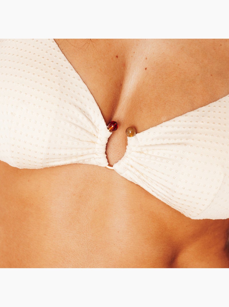 Maillot de bain triangle perle - rougegorge lingerie Ecru - Kiabi