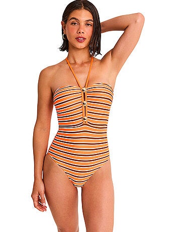 Maillot de bain une pièce bustier armaturé sailor