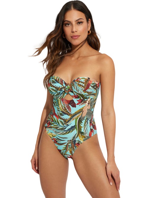 Maillot de bain une pièce bustier galapagos - Kiabi Maillot de bain une pièce bustier galapagos - Kiabi