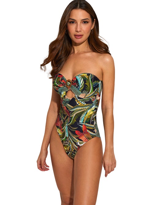 Maillot de bain une pièce bustier galapagos - Kiabi Maillot de bain une pièce bustier galapagos - Kiabi