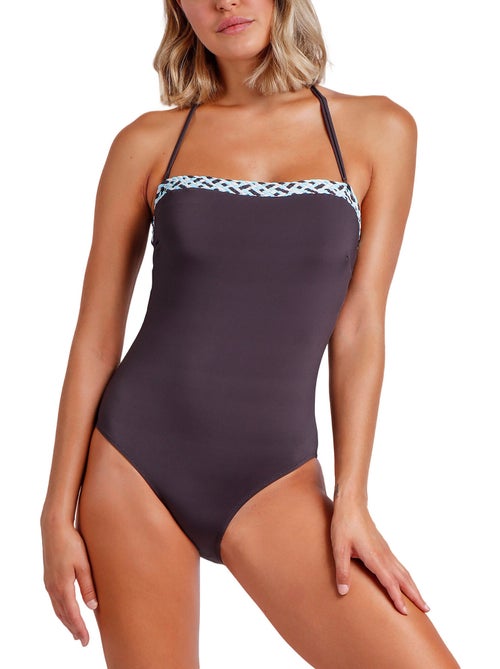 Maillot de bain une pièce bustier préformé oriental - Kiabi