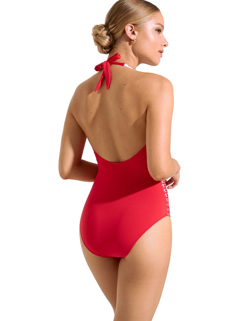Maillot de bain une pièce dos nu sans armatures quito Rouge - Kiabi