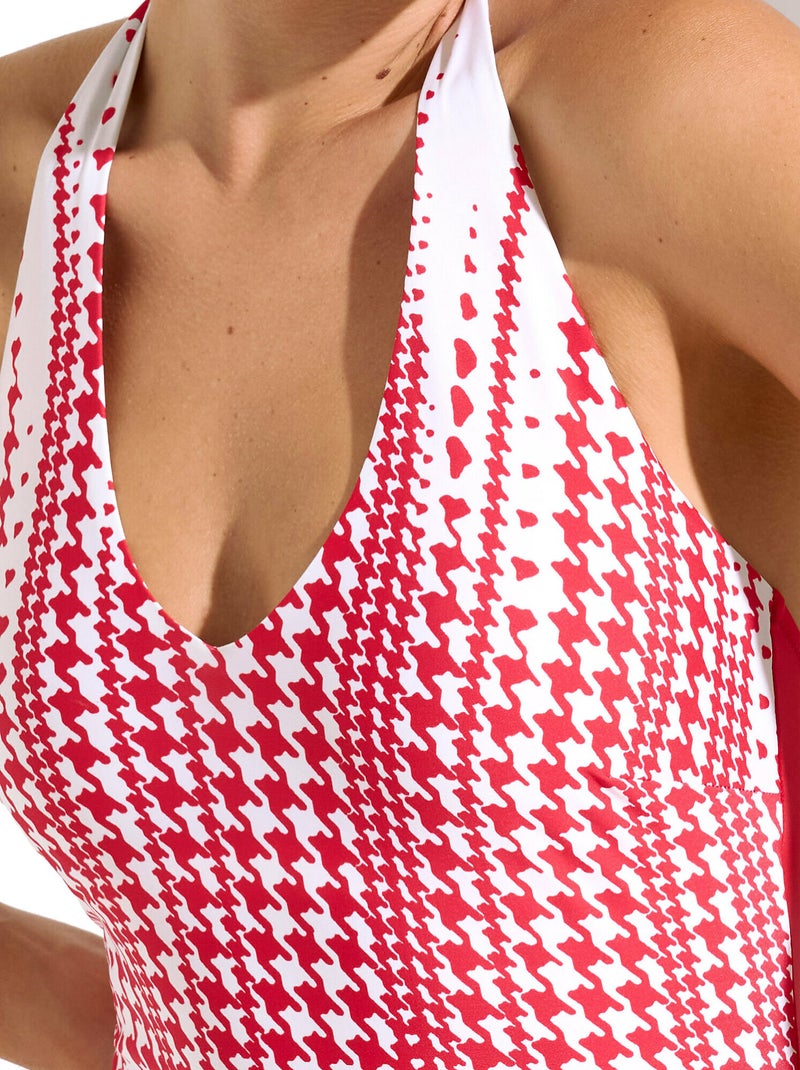 Maillot de bain une pièce dos nu sans armatures quito Rouge - Kiabi