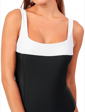 Maillot de bain une pièce préformé amincissant black and white