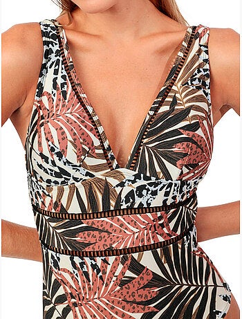 Maillot de bain une pièce préformé ethnic leaves