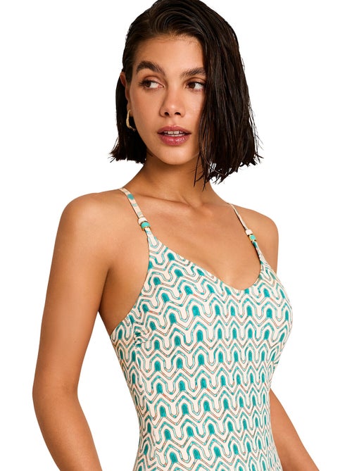 Maillot de bain une pièce préformé kaleido - Kiabi
