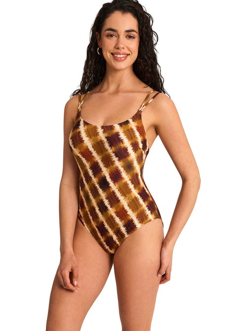 Maillot de bain une pièce préformé magma - Kiabi