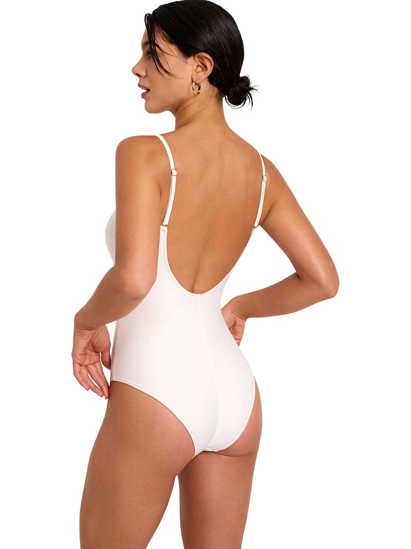 Maillot de bain une pièce préformé nautilus Blanc - Kiabi