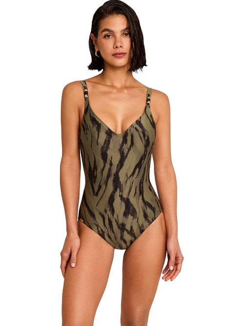 Maillot de bain une pièce préformé sculptant savage - Kiabi Maillot de bain une pièce préformé sculptant savage - Kiabi