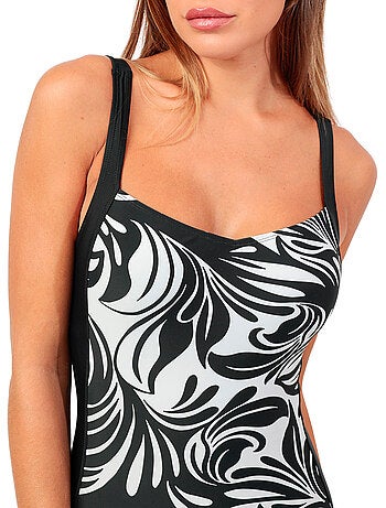 Maillot de bain une pièce shapewear black and white
