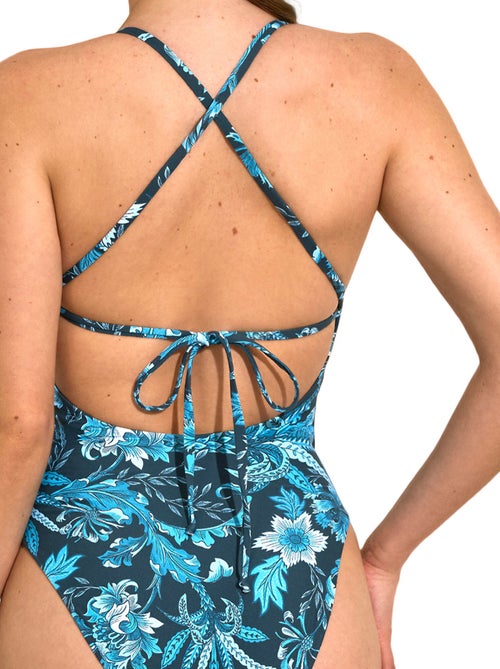 Maillot de bain une pièce triangle préformé acanthus - Kiabi Maillot de bain une pièce triangle préformé acanthus - Kiabi