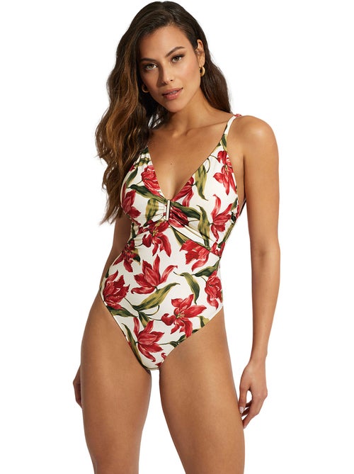 Maillot de bain une pièce triangle préformé bahamas - Kiabi Maillot de bain une pièce triangle préformé bahamas - Kiabi