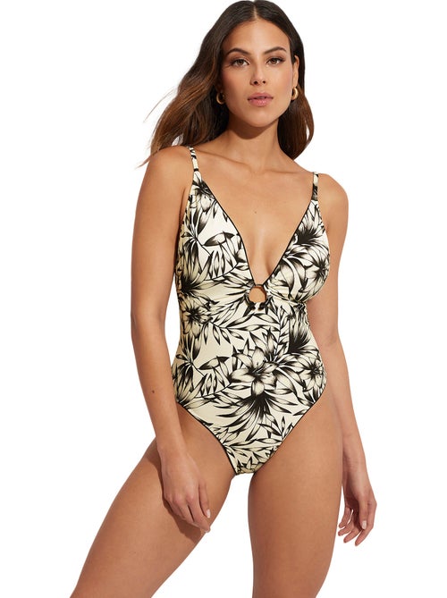 Maillot de bain une pièce triangle préformé honolulu - Kiabi Maillot de bain une pièce triangle préformé honolulu - Kiabi