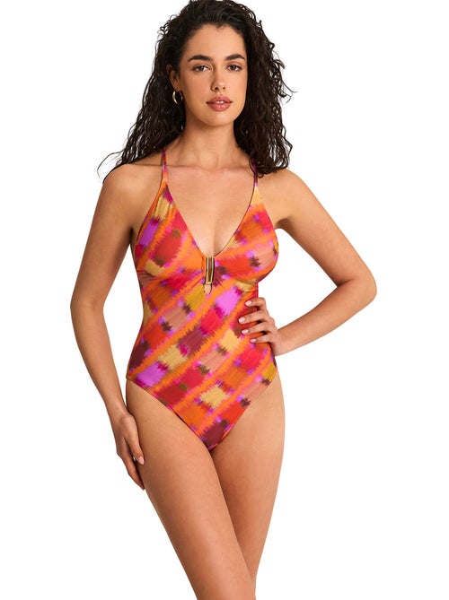 Maillot de bain une pièce triangle préformé magma - Kiabi