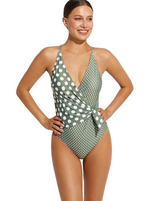 Maillot de bain une pièce triangle préformé multiposition negroni - Kiabi