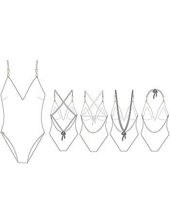 Maillot de bain une pièce triangle préformé multiposition sanfrancisco