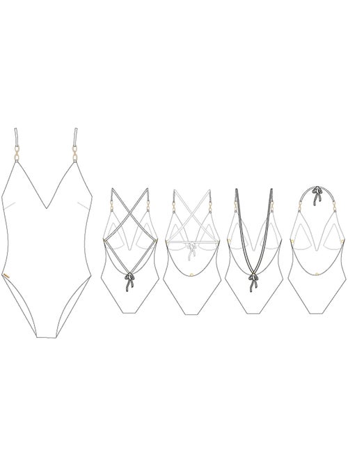 Maillot de bain une pièce triangle préformé multiposition sanfrancisco - Kiabi Maillot de bain une pièce triangle préformé multiposition sanfrancisco - Kiabi