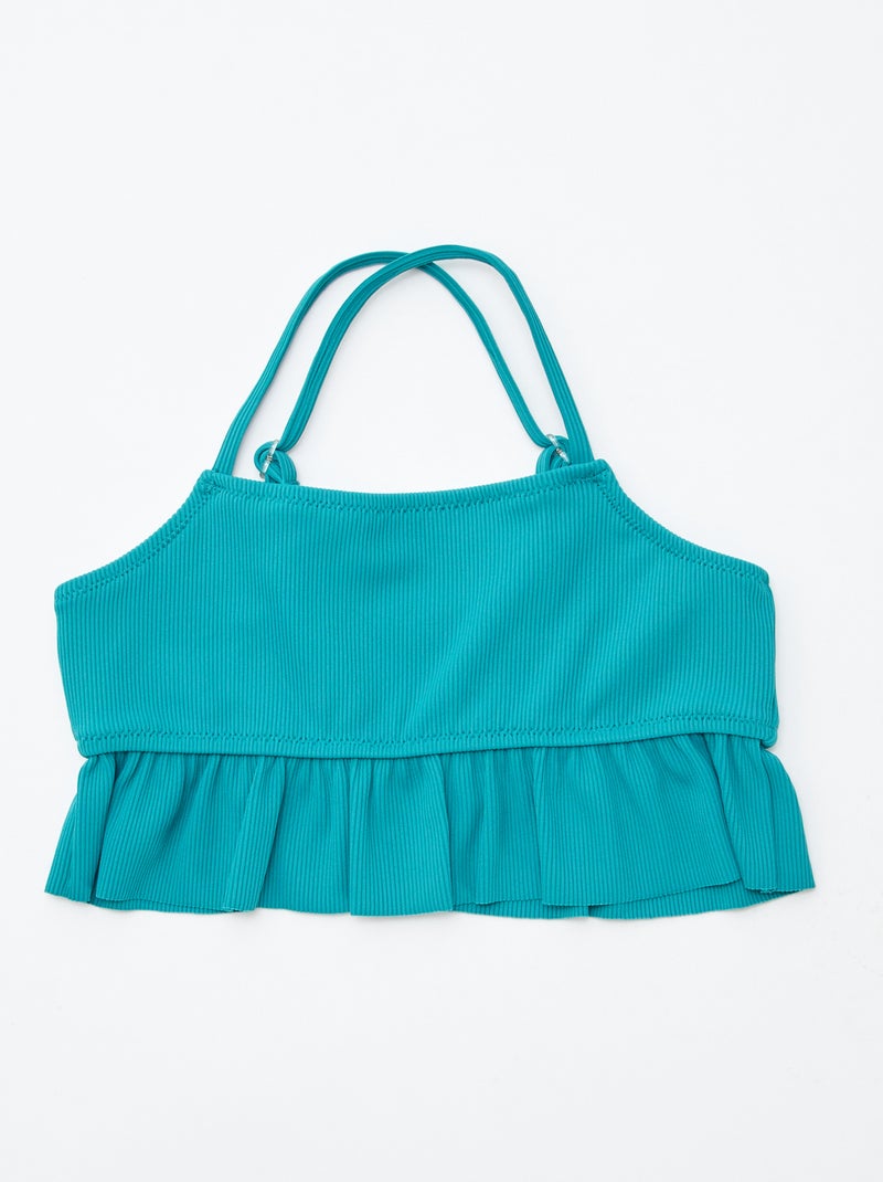 Maillot de bain volanté - 2 pièces BLEU - Kiabi