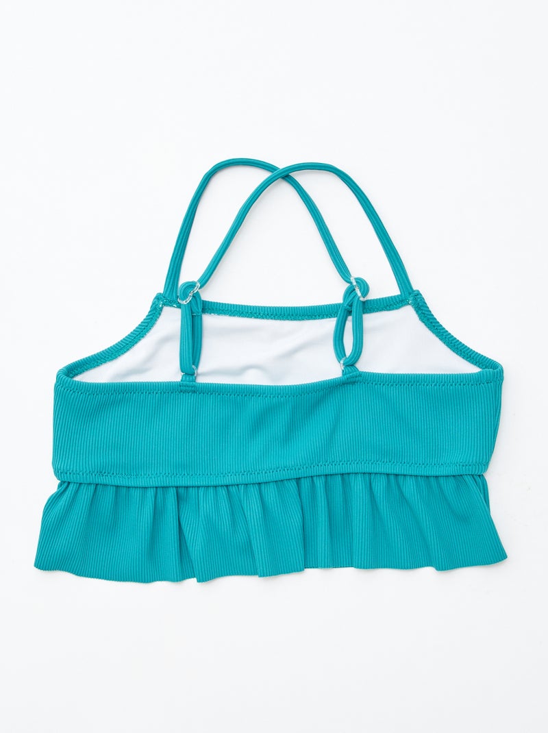 Maillot de bain volanté - 2 pièces BLEU - Kiabi