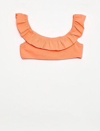 Maillot de bain volanté en maille - 2 pièces