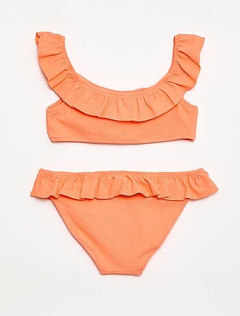 Maillot de bain volanté en maille - 2 pièces