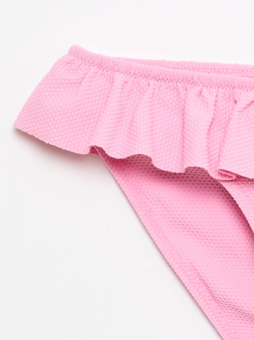Maillot de bain volanté en maille - 2 pièces - Kiabi