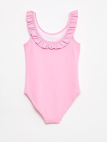 Maillot de bain volanté uni