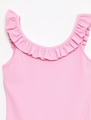 Maillot de bain volanté uni