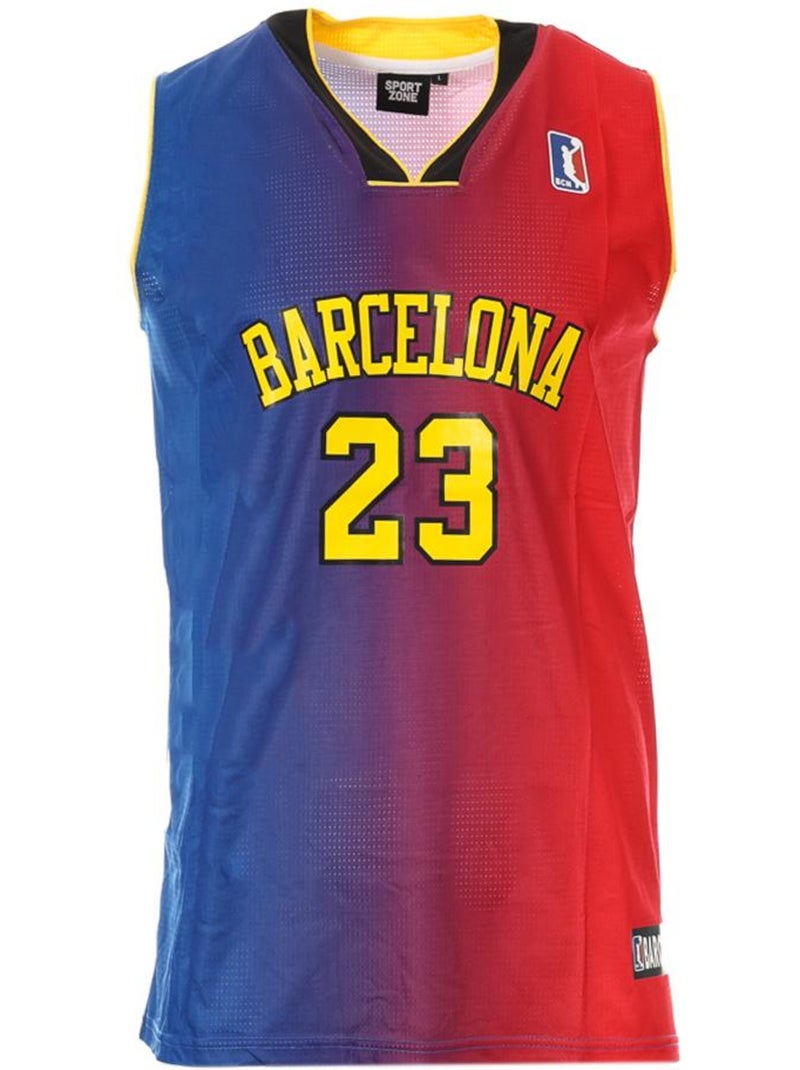 Maillot de basketball Homme Sport Zone Barcelona Rouge - Kiabi