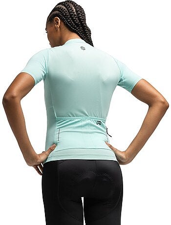 Maillot vélo manches courtes en tissu recyclé femme cyclisme femme m6r fresh