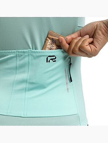 Maillot vélo manches courtes en tissu recyclé femme cyclisme femme m6r fresh