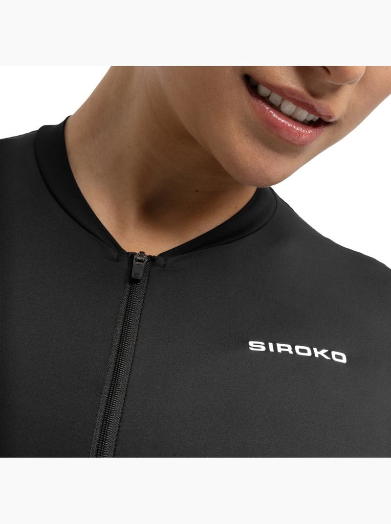 Maillot vélo manches courtes femme cyclisme femme core rainier Noir - Kiabi