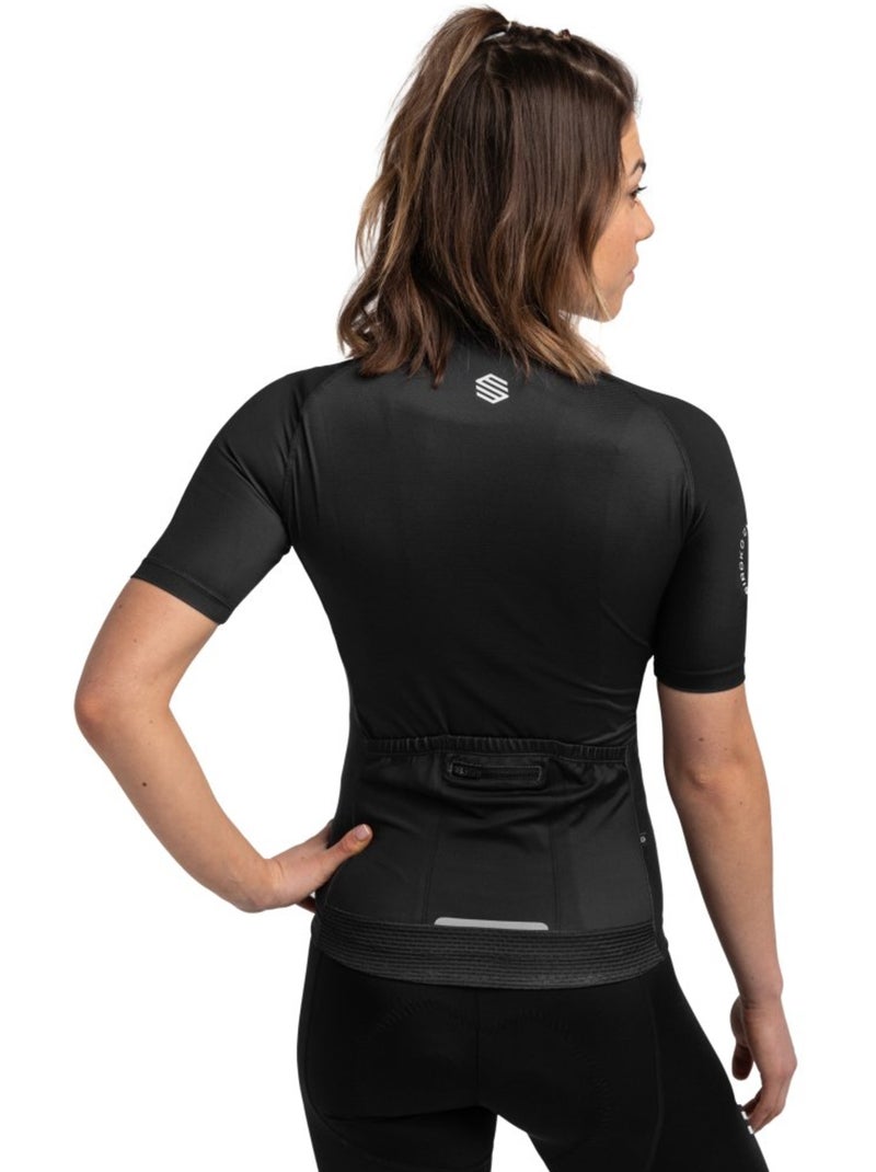 Maillot vélo manches courtes femme cyclisme femme m2 new moon Noir - Kiabi