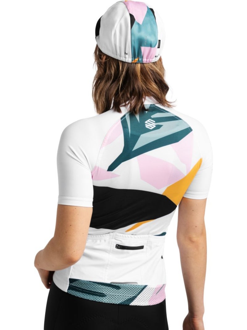 Maillot vélo manches courtes femme cyclisme femme m2 pinerolo Blanc - Kiabi