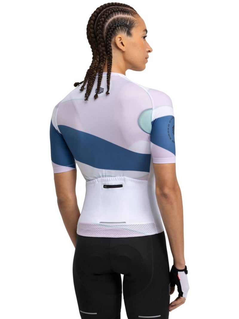 Maillot vélo manches courtes femme cyclisme femme m2 provence Blanc - Kiabi