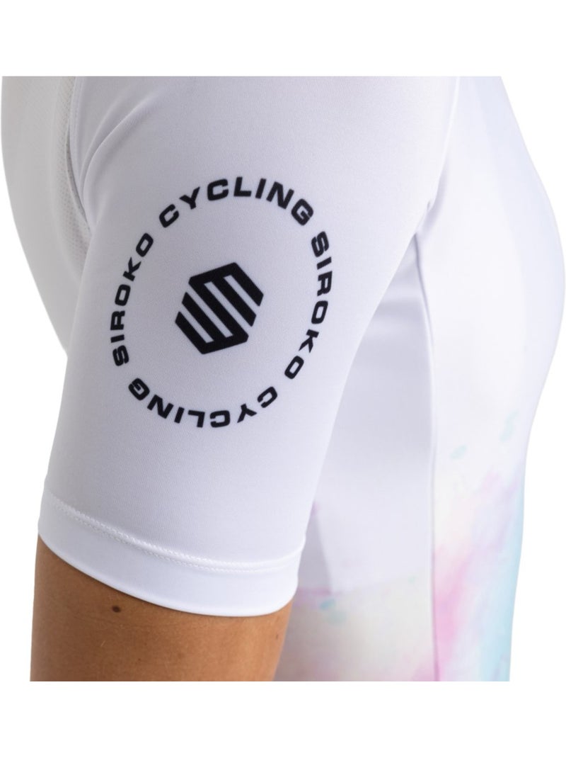 Maillot vélo manches courtes femme cyclisme femme m2 venturi Blanc - Kiabi