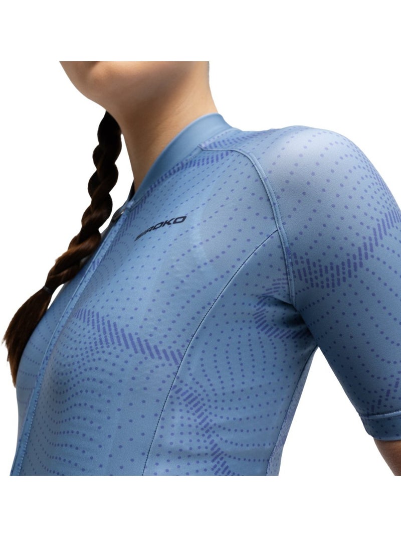 Maillot vélo manches courtes femme cyclisme femme m2-w monte velo Bleu - Kiabi