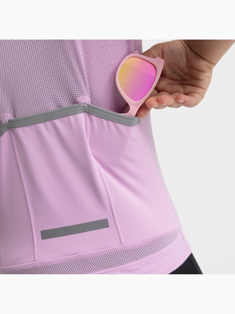 Maillot vélo manches courtes fille cyclisme enfants k-core brisa light Rose - Kiabi