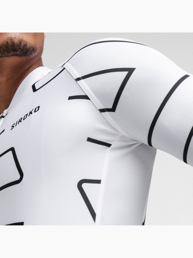 Maillot vélo manches courtes homme cyclisme homme m2 dash Blanc - Kiabi