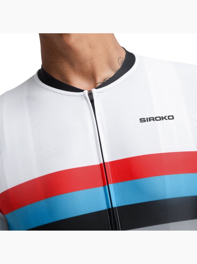 Maillot vélo manches courtes homme cyclisme homme m2 westfalia Blanc - Kiabi