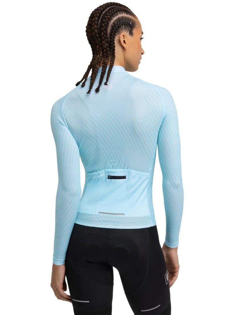 Maillot vélo manches longues femme cyclisme femme m2 prix Turquoise - Kiabi