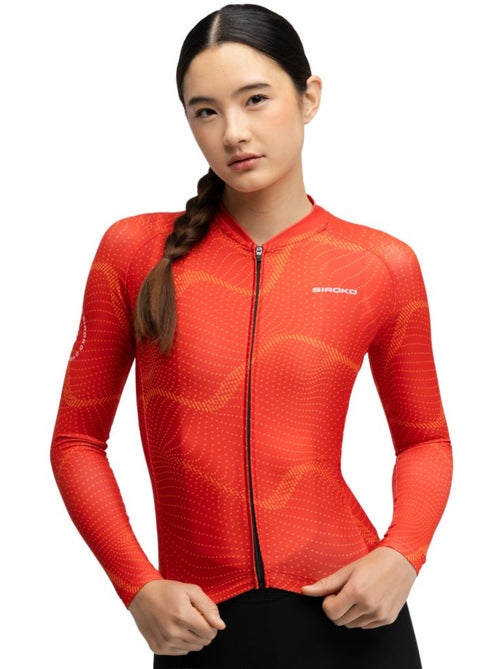 Maillot vélo manches longues femme cyclisme femme m2-w glandon - Kiabi