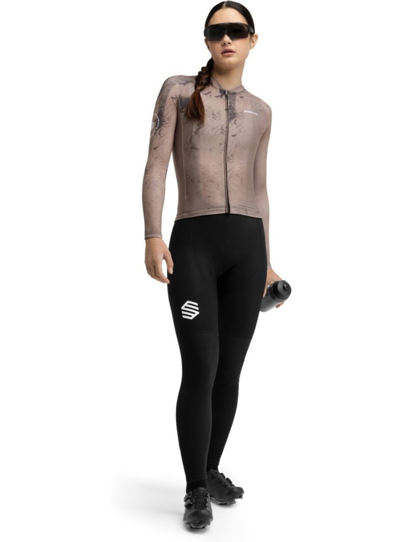 Maillot vélo manches longues femme cyclisme femme m2-w joux Marron - Kiabi