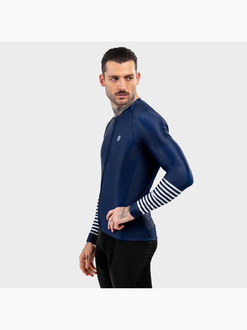 Maillot vélo manches longues homme cyclisme homme m2 alpine Bleu marine - Kiabi